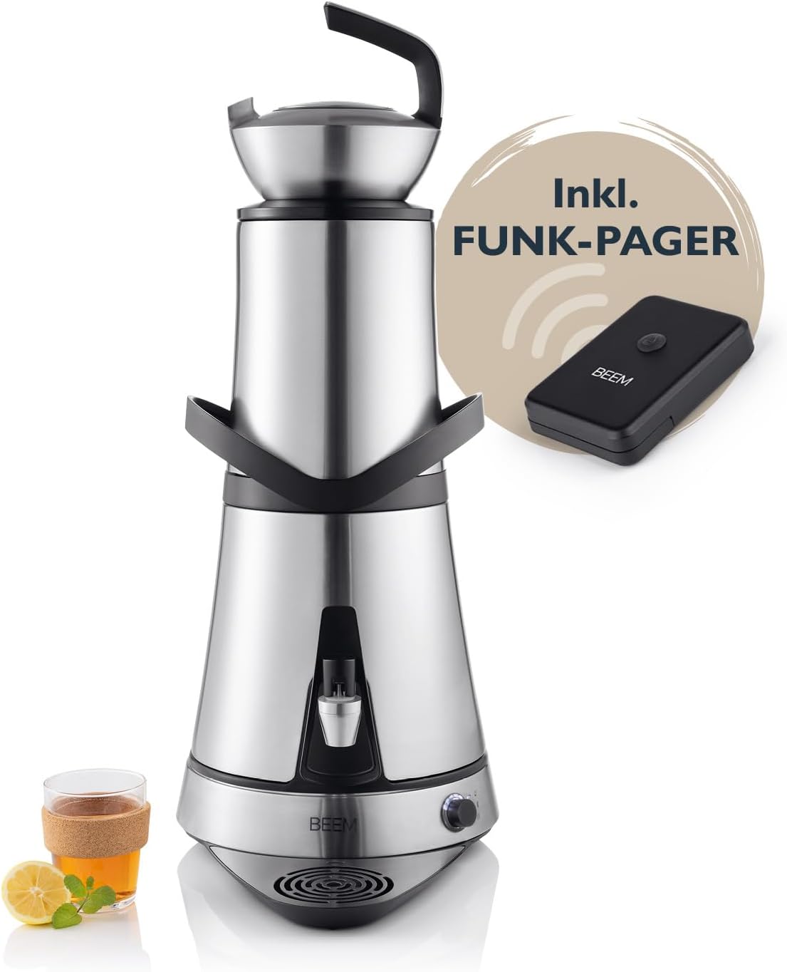 سماور برقی بیم آلمان - مدل Samowar Amira mit Dispenser  ظرفیت 10 لیتر - باطراحی مدرن و امکانات پیشرفته